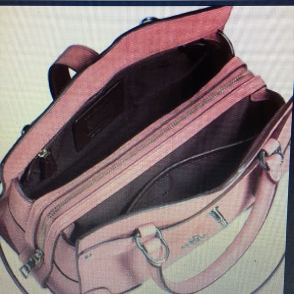 COACH Mercer Satchel 24 Glitter Rose Grain leather - Picture 5 of 5